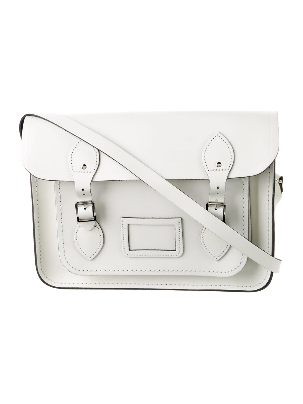 Cambridge Satchel Company White Leather Crossbody Bag (unisex)